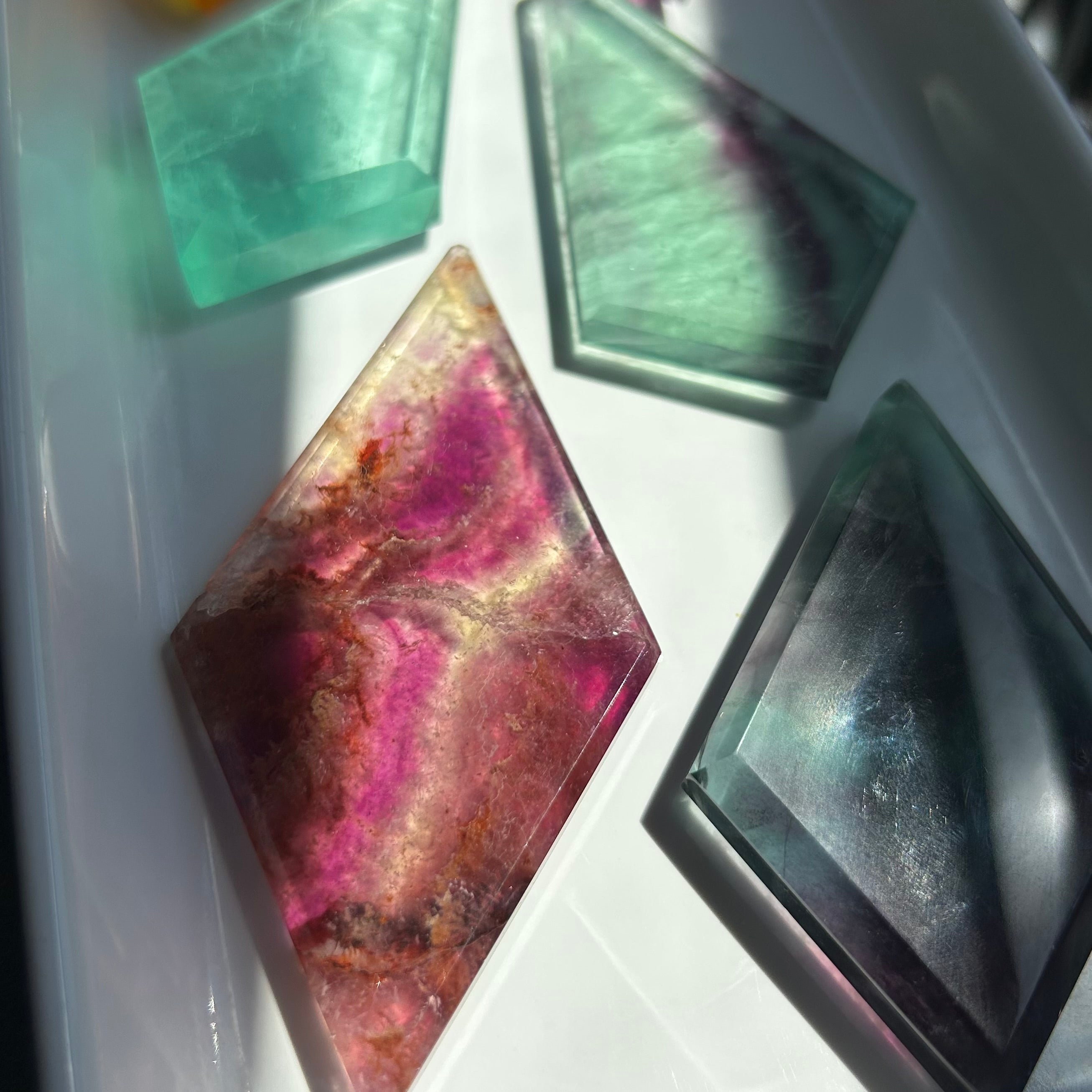 Rainbow Fluorite Diamond