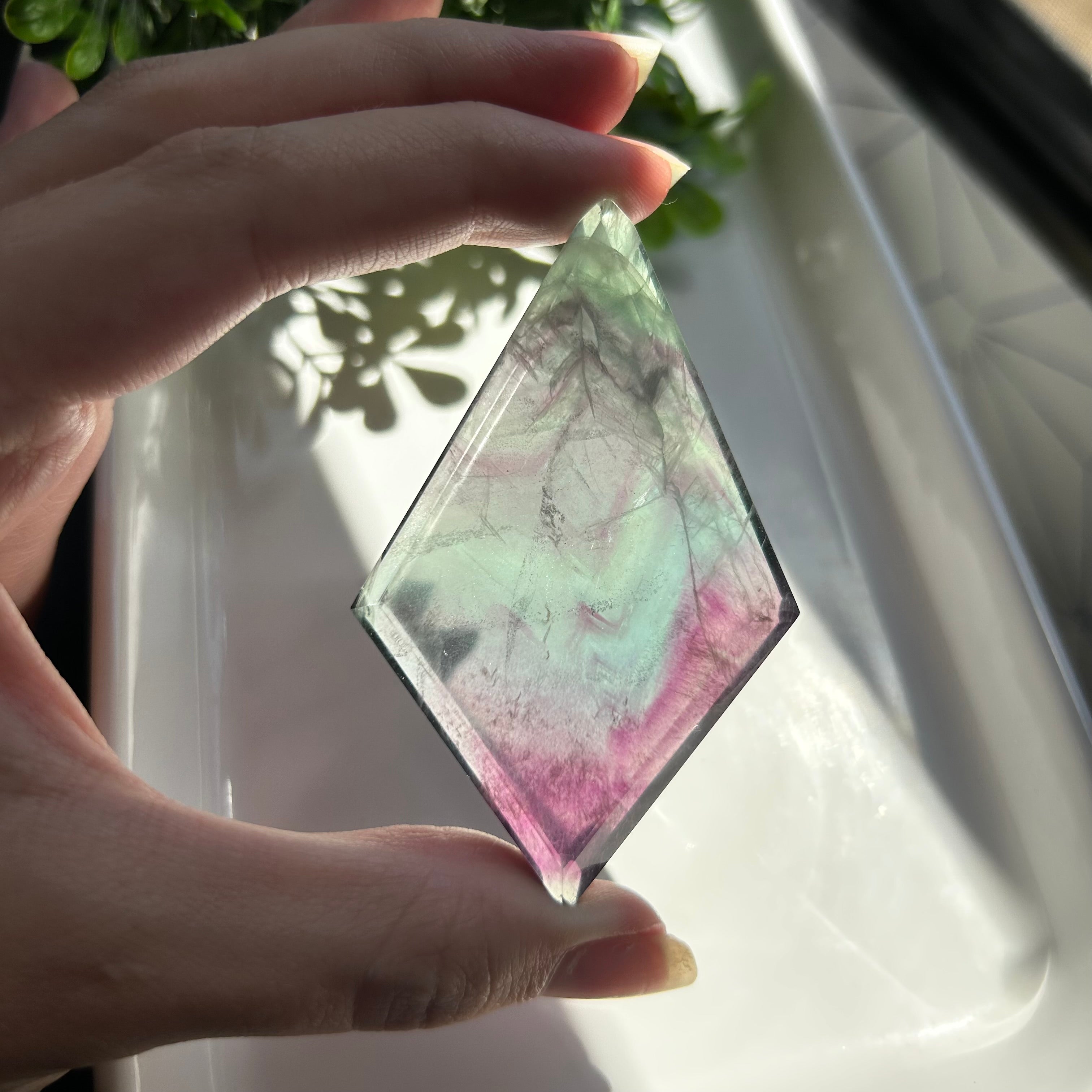 Rainbow Fluorite Diamond
