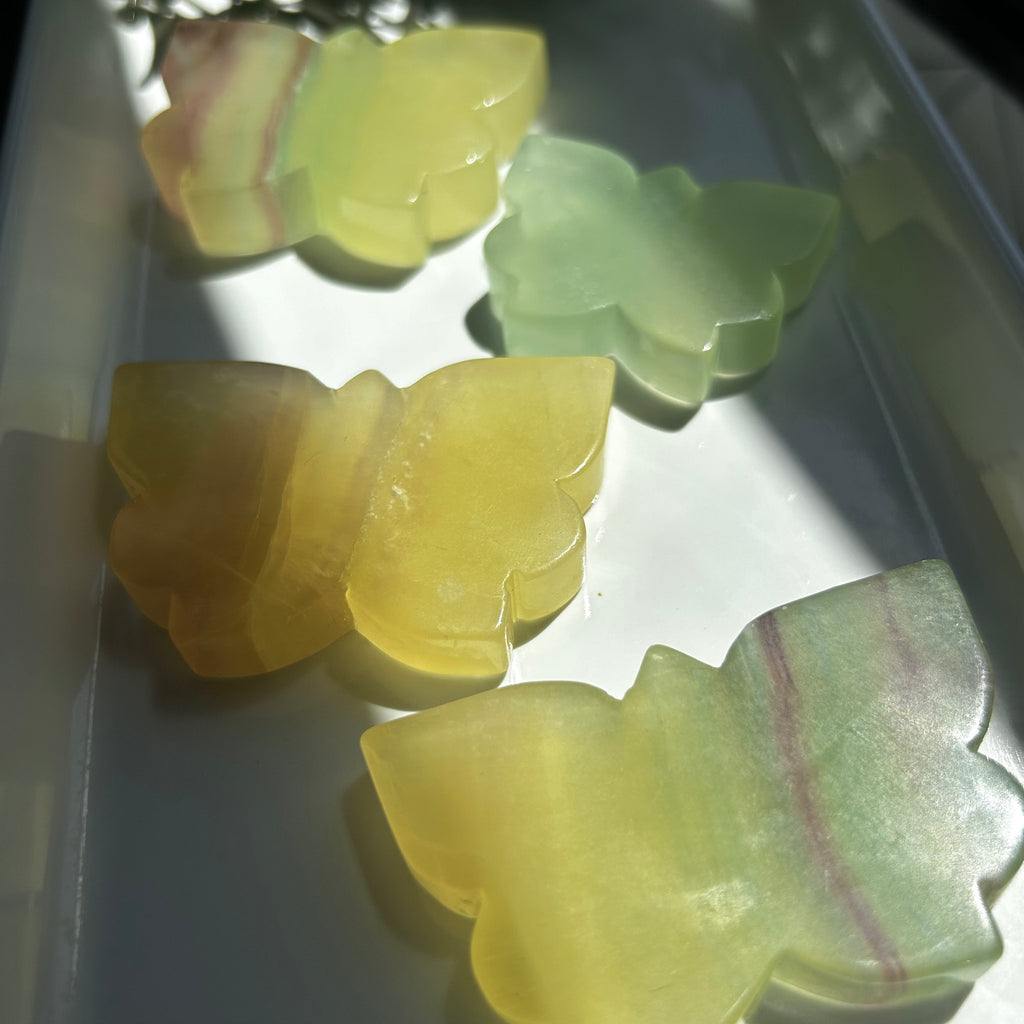 Yellow Fluorite Butterfly
