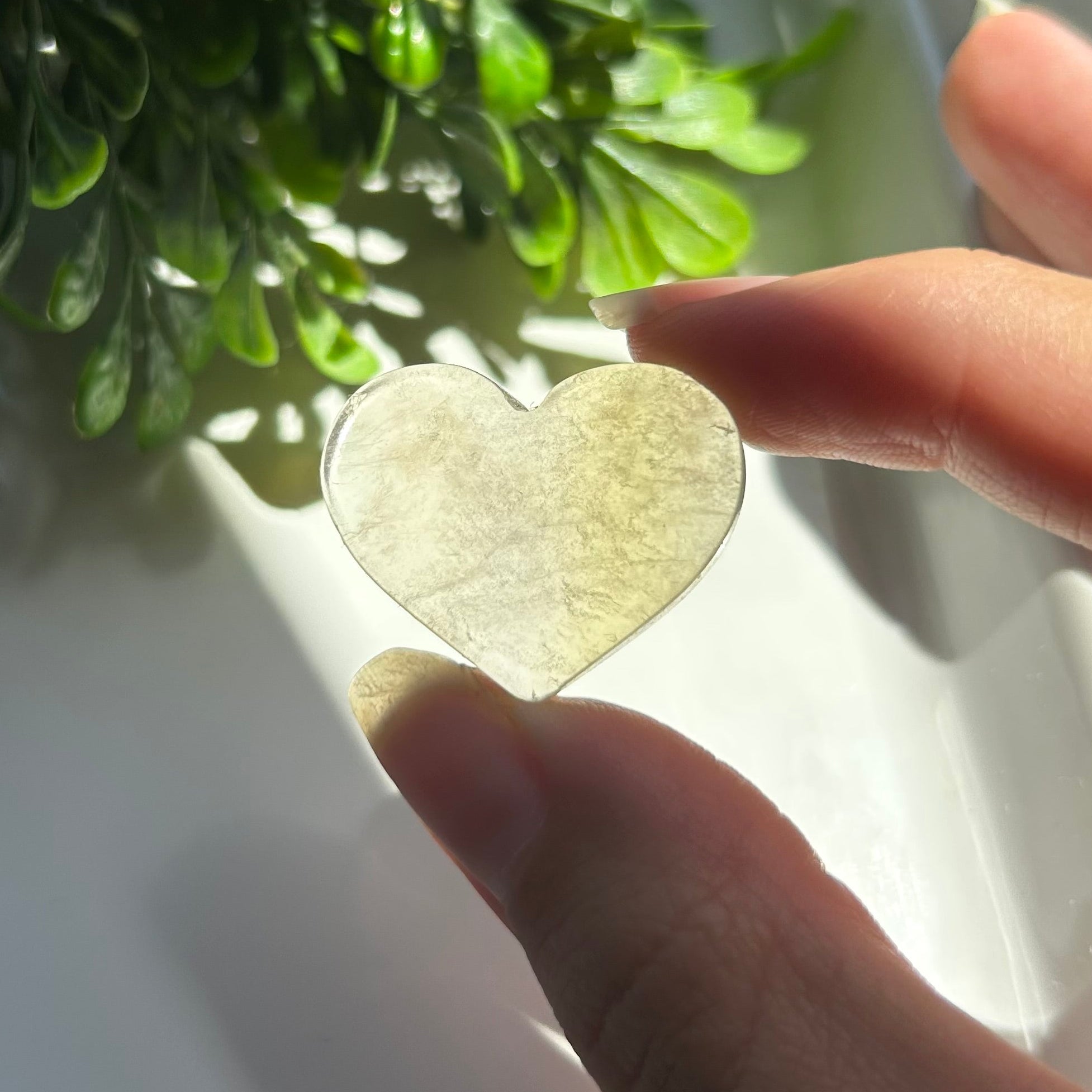Yellow Fluorite Hearts