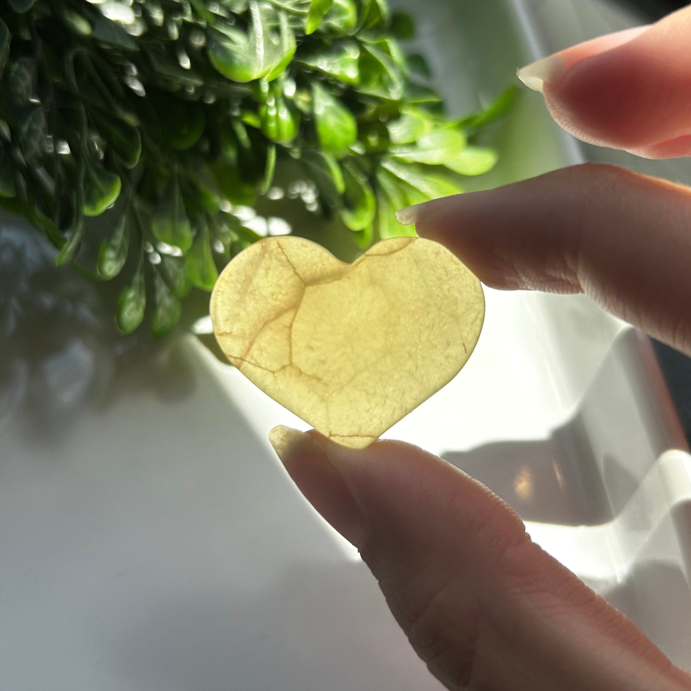 Yellow Fluorite Hearts