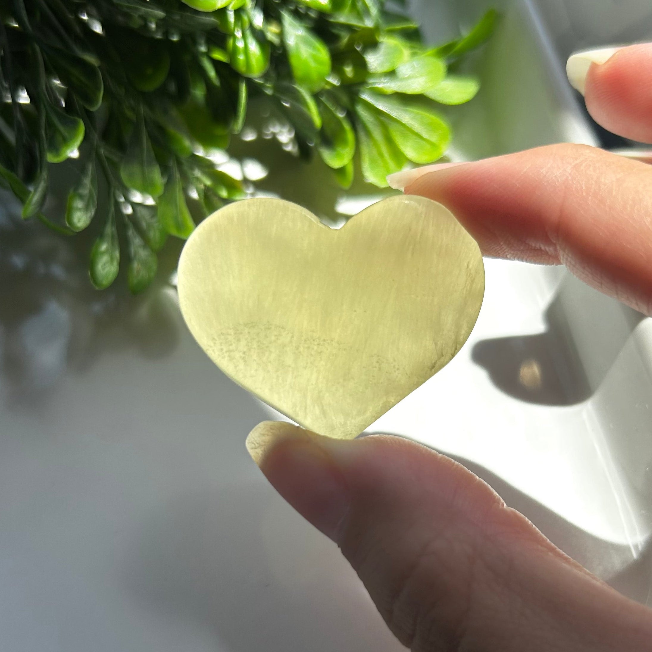 Yellow Fluorite Hearts