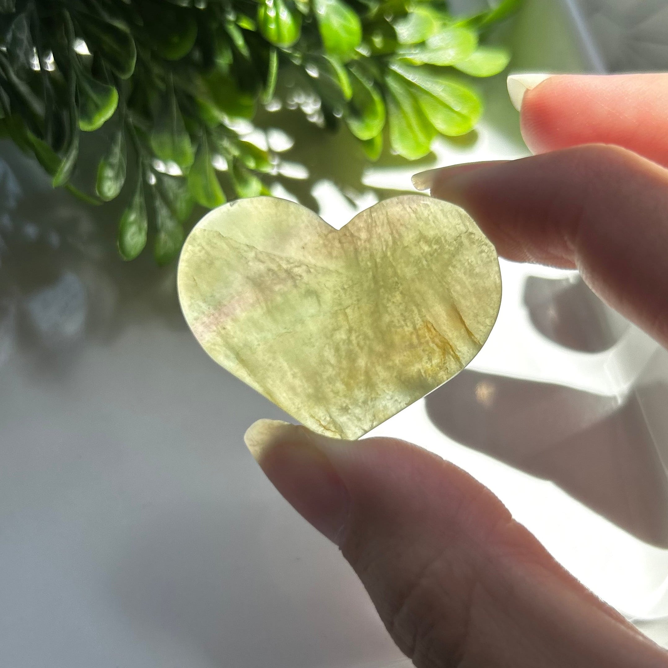 Yellow Fluorite Hearts